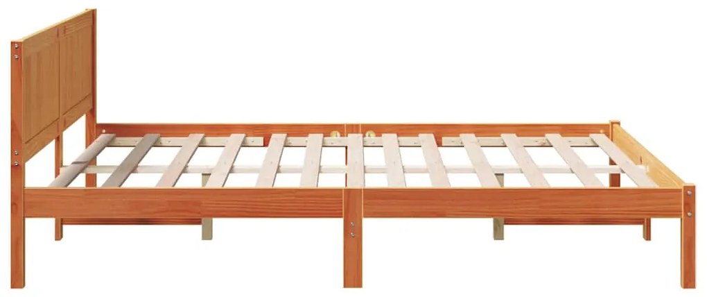 vidaXL Σκελετός Κρεβατιού Καφέ 160 x 200 cm Μασίφ ξύλο πεύκου