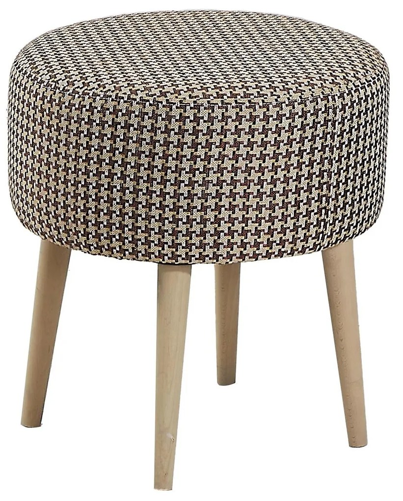 Σκαμπό ArteLibre ADA Houndstooth Κόκκινο Ύφασμα 40x43cm-14870114