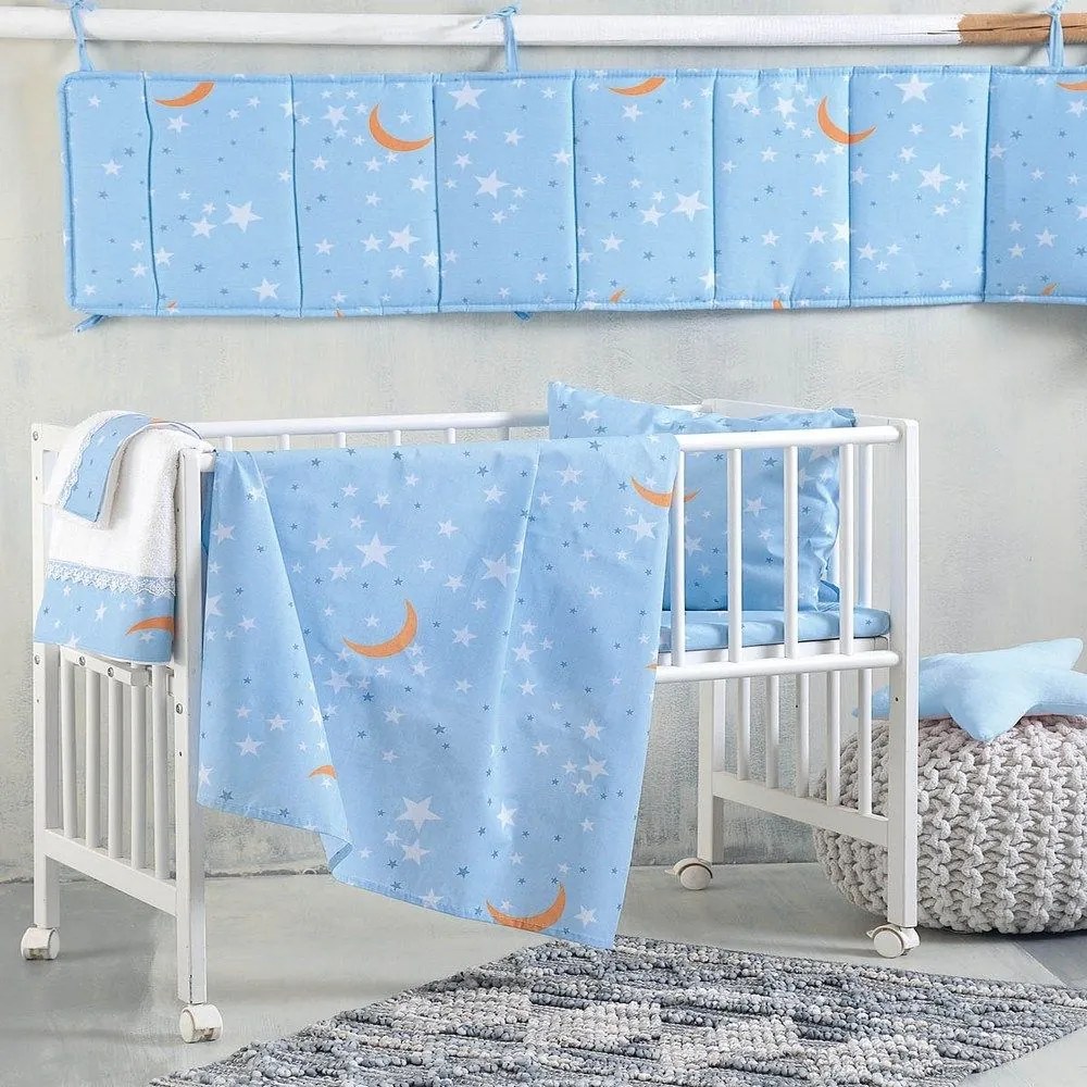 Πάντα Κούνιας Moonlight Blue Ρυθμός 43x200cm 100% Cotton