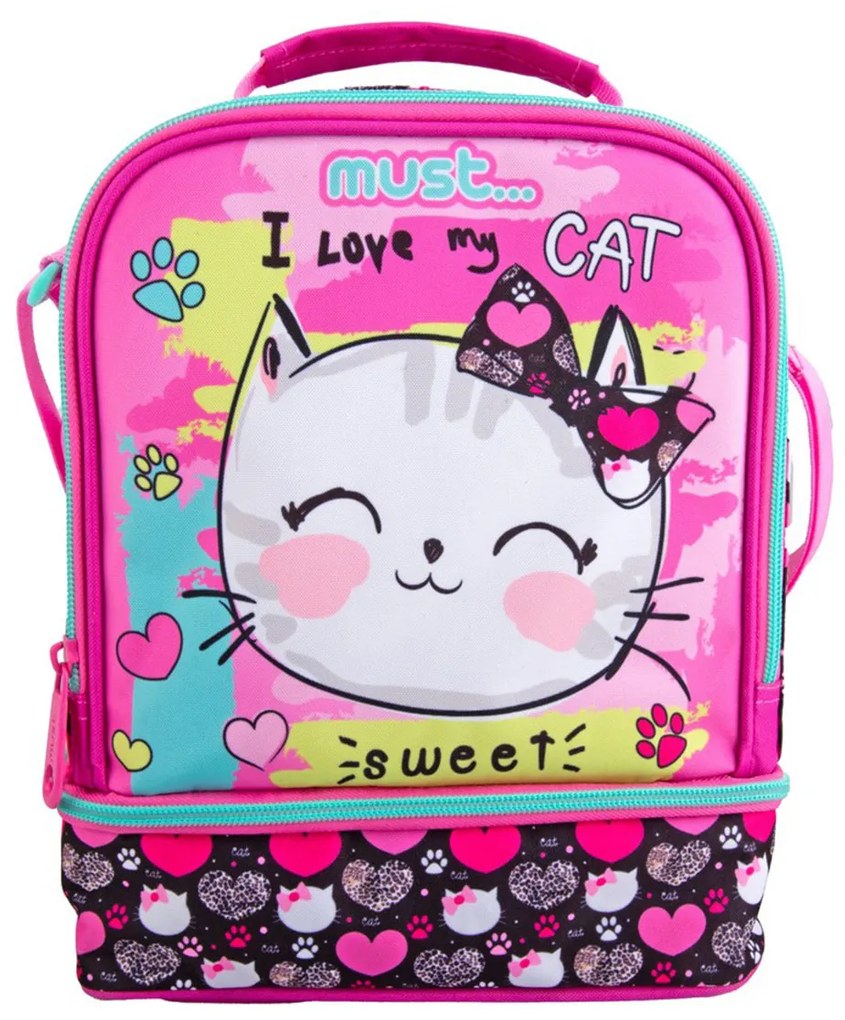 Ισοθερμική Τσάντα Φαγητού (22x16x28) Must Cute Cat 585867