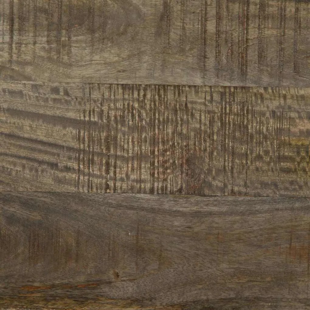Ντουλάπι Μπάνιου Επιτοίχιο 38x33x48 εκ. από Μασίφ Ξύλο Μάνγκο - Μαύρο