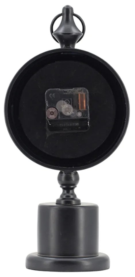 Artekko Clock Ρολόι Επιτραπέζιο Μεταλλικό Μαύρο (15.5x10.9x37.1)cm - art-48180 - 48180