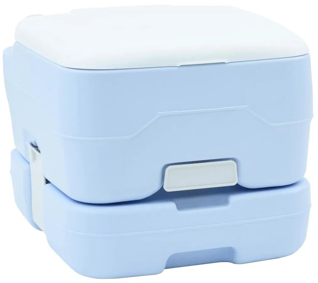 vidaXL Τουαλέτα Κάμπινγκ Απαλό Μπλε και Λευκό 41,5 x 36,5 x 30 cm