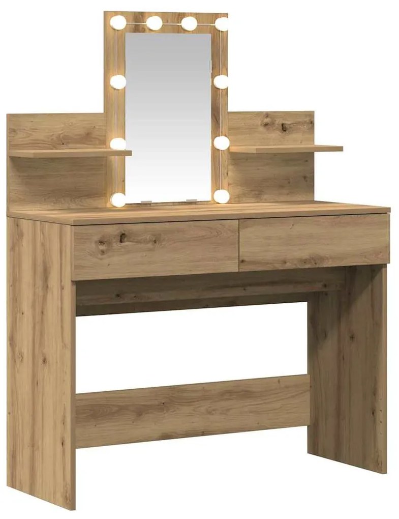 vidaXL Κομοδίνο artisan δρυς 100 x 40 x 130 εκ Επεξεργασμένο ξύλο