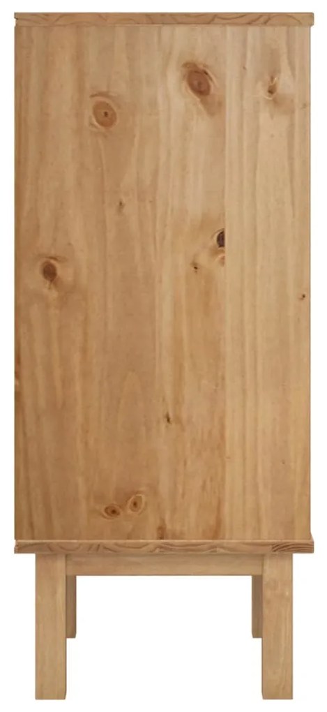 vidaXL Συρταριέρα OTTA Καφέ & Λευκό 46 x 39,5 x 90εκ Μασίφ Ξύλο Πεύκου