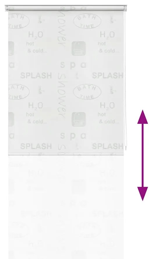 vidaXL Κουρτίνα Μπάνιου Ρολό Σχέδιο Πιτσιλιά 80 x 240 εκ.