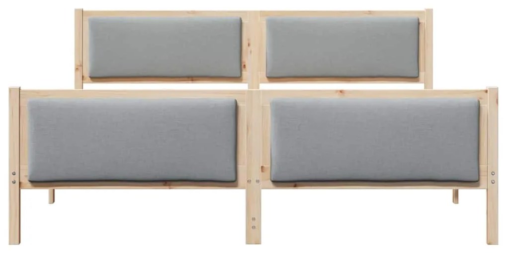 vidaXL Σκελετός Κρεβατιού με κεφαλάρι Ανοιχτό γκρι 180 x 200 cm ύφασμα