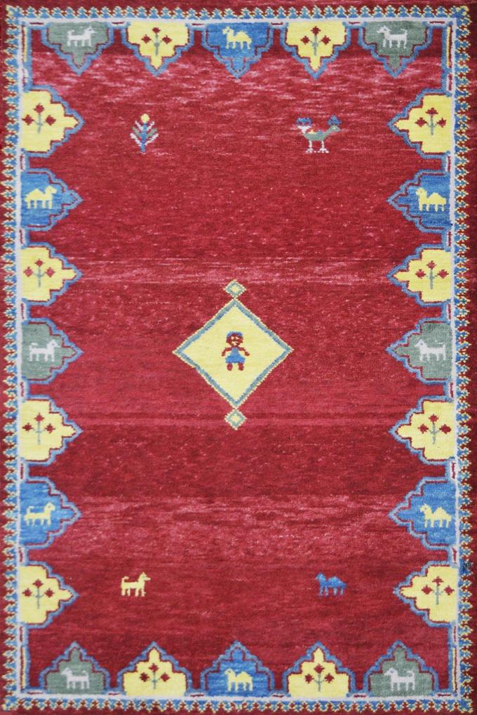 Χειροποίητο Χαλί Indian Gabbeh Wool 181Χ123 181Χ123cm