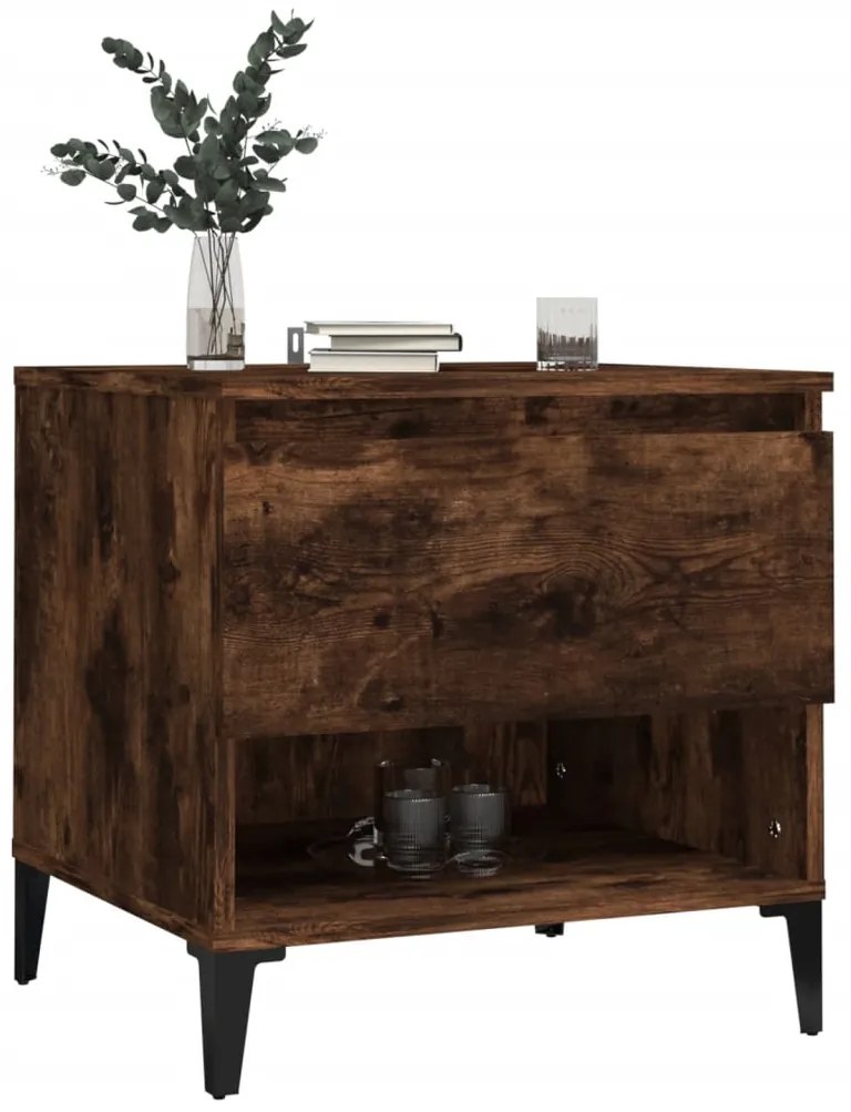 vidaXL Βοηθητικό Τραπέζι Καπνιστή Δρυς 50x46x50 εκ. Επεξεργασμένο Ξύλο