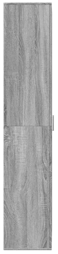 vidaXL Ντουλάπι Γκρι Sonoma 70x35x180 εκ. από Επεξεργασμένο Ξύλο