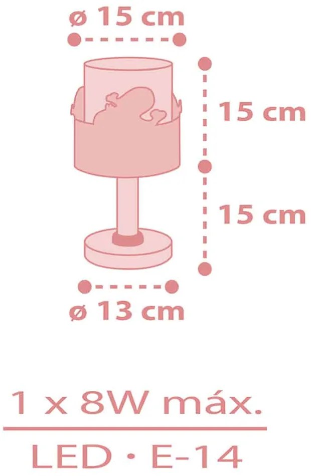 Whale Dreams Pink επιτραπέζιο φωτιστικό (61171[S]) - 61171S - 61171S