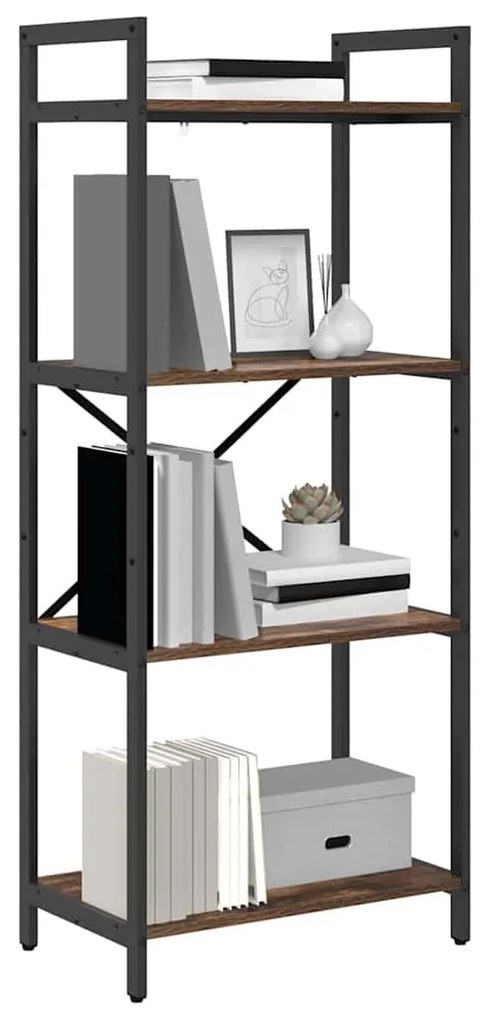 vidaXL Ράφι Βιβλίων Καπνιστό Δρύς 56 x 34 x 133,5 εκ
