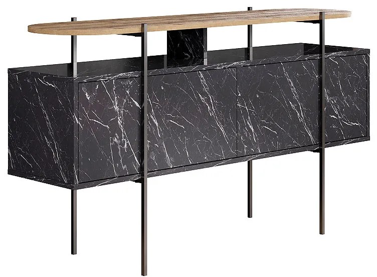 ΜΠΟΥΦΕΣ HANLEY MEGAPAP ΧΡΩΜΑ ΜΑΥΡΟ ΕΦΕ ΜΑΡΜΑΡΟΥ 150X38X86,2ΕΚ.