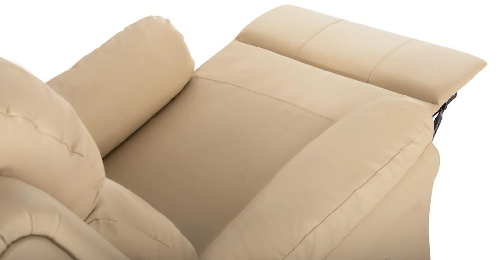 Πολυθρόνα HAPPER C9785.13 Μασάζ με Εκρού PU 76x94x102Υεκ. 76x94x102 εκ.