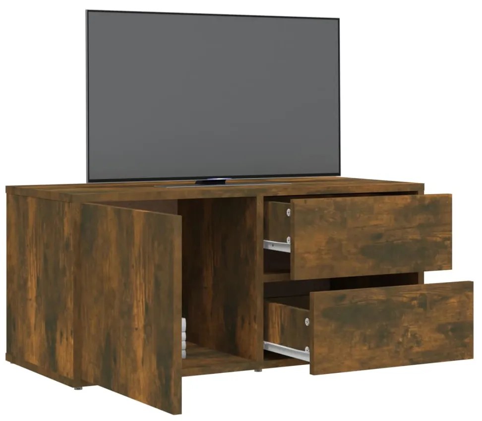 vidaXL Έπιπλο Τηλεόρασης Καπνιστή Δρυς 80 x 34 x 36 εκ. Επεξ. Ξύλο