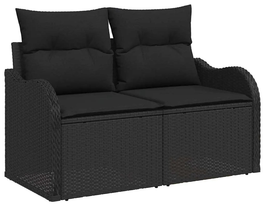 vidaXL Set σαλονιού κήπου 7 τεμαχίων με μαξιλάρια σε μπεζ πολυ-ράτταν.