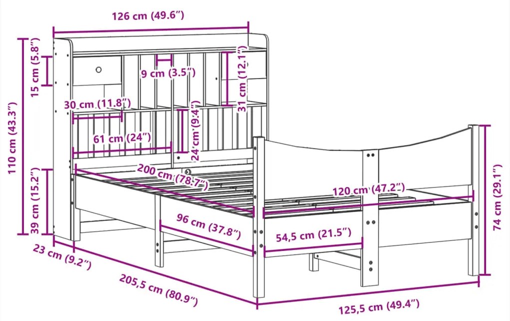 ΣΚΕΛΕΤΟΣ ΚΡΕΒ. ΧΩΡΙΣ ΣΤΡΩΜΑ ΚΑΦΕ ΚΕΡΙΟΥ 120X200 ΕΚ ΜΑΣΙΦ ΠΕΥΚΟ 3323382