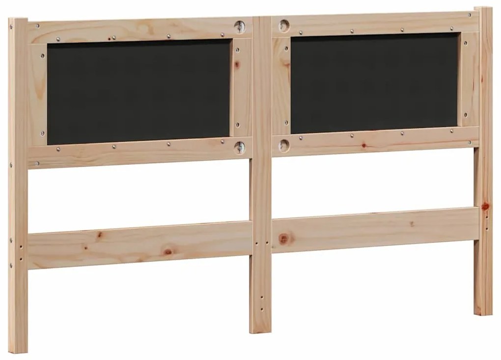 vidaXL Κεφαλάρι Άλλο Καφέ και σκούρο γκρι 150 cm Μασίφ ξύλο πεύκου