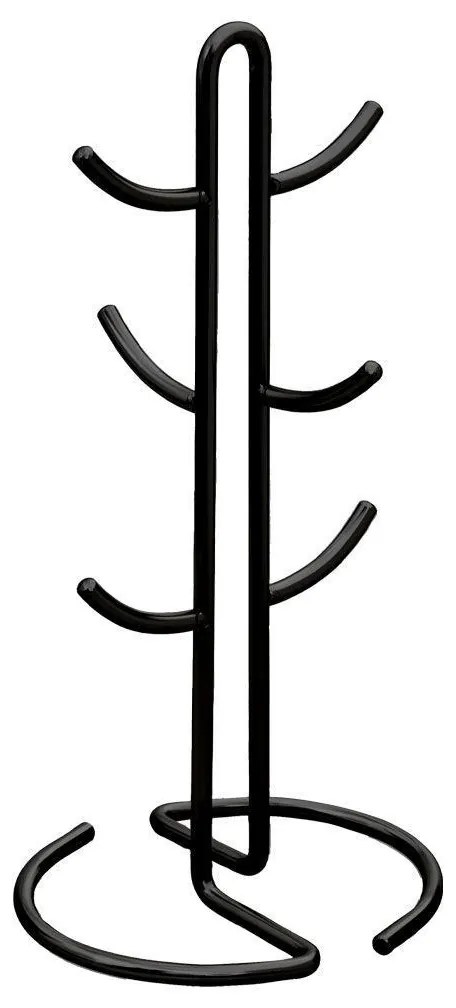 ESTIA ΒΑΣΗ ΓΙΑ ΚΟΥΠΕΣ MATTE BLACK ΑΠΟ ΚΡΑΜΑ ΨΕΥΔΑΡΓΥΡΟΥ 6 ΘΕΣΕΩΝ