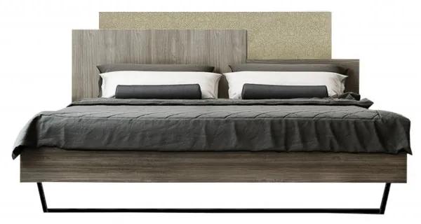 SB-00580 Κρεβάτι "ΜΟΡΦΕΑΣ" Διπλό σε χρώμα σταχτί-εκρου σκούρο 160x200
   , 1 Τεμάχιο