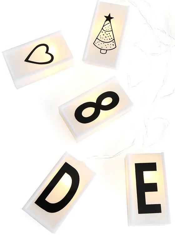 LED λαμπάκια σε σειρά Plastic letter lamp  (10 τεμάχια)