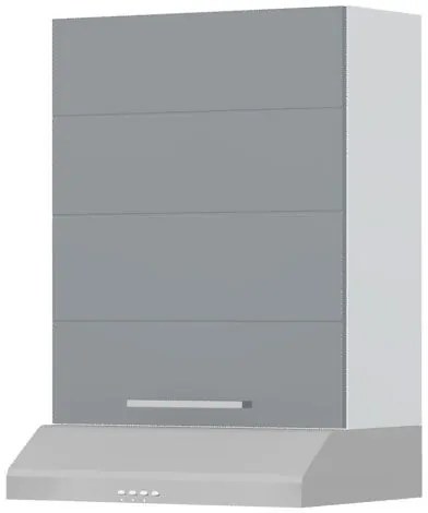 Ντουλάπι κρεμαστό Hudson A9-60-1K για απορροφητήρα-Λευκό - Γκρι