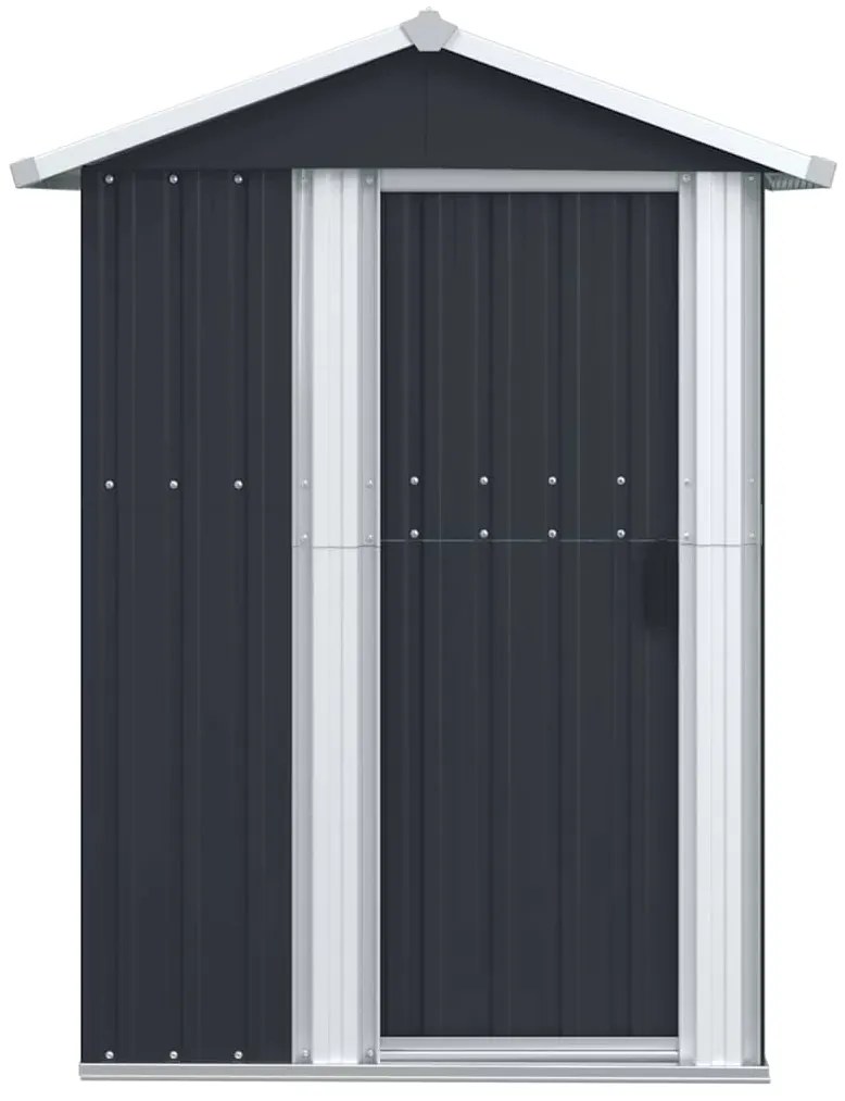 vidaXL Αποθήκη Κήπου Ανθρακί 126x97,5x177 εκ. Γαλβανισμένο Ατσάλι