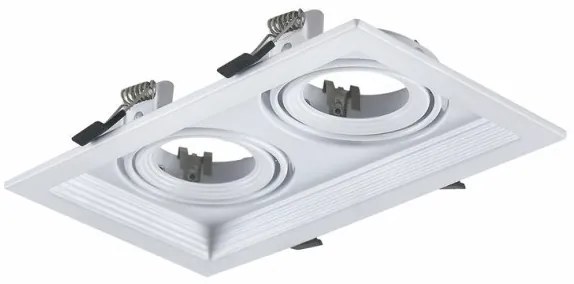 Σποτ Φωτιστικό Χωνευτό Reflector 2xGU10 IP20 Aca-XMGU2W-Λευκό XMGU2W
