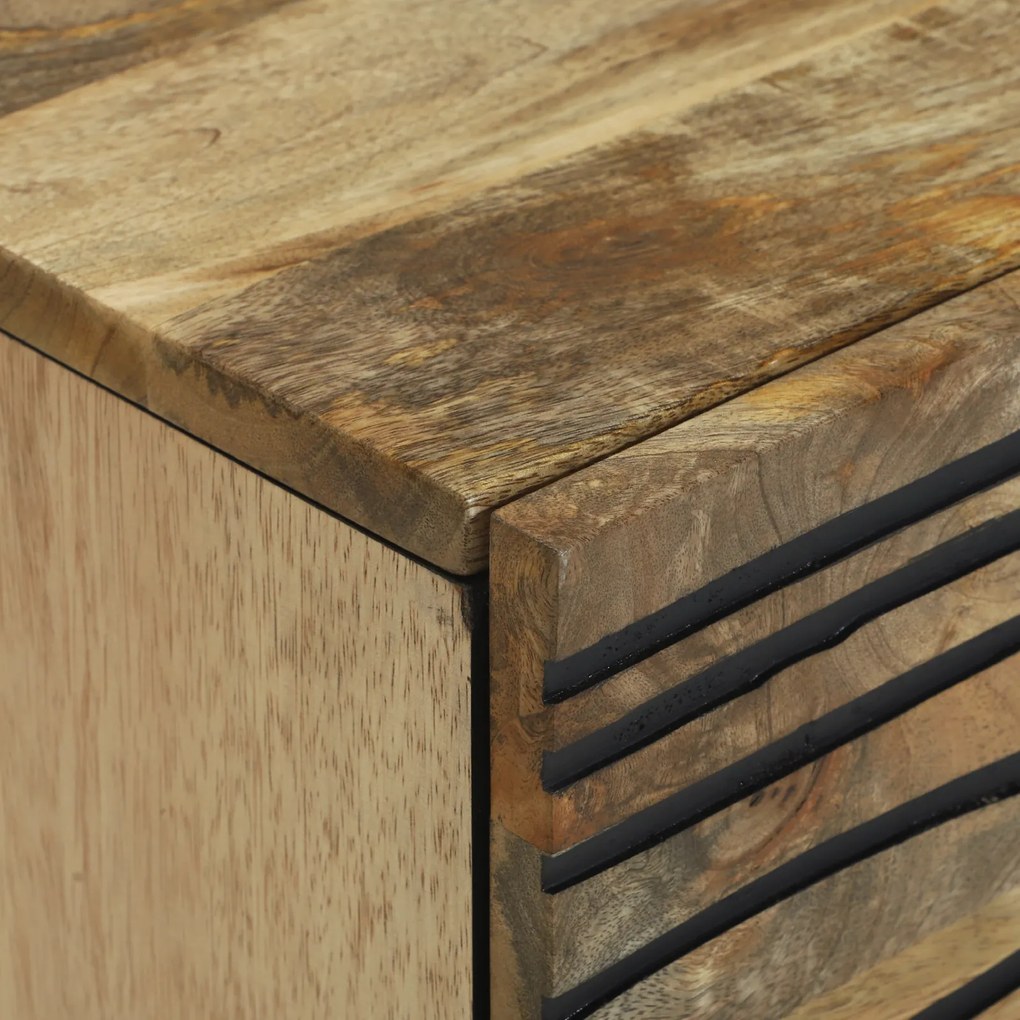 vidaXL Κομοδίνο 40x33.5x46 εκ. από Στερεό Ξύλο Μάνγκο και Μηχανικά Ξύλα