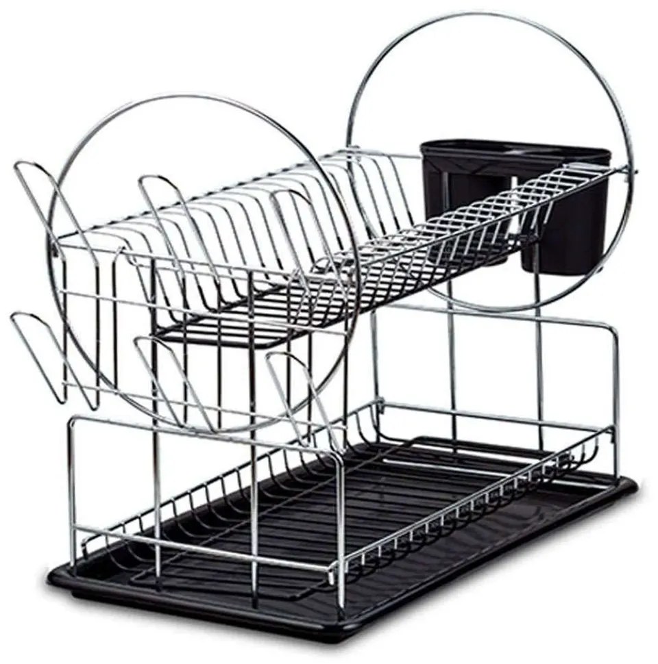 Πιατοθήκη Μεταλλική Acer 10-186-110 50cm Inox-Black Nava Metal