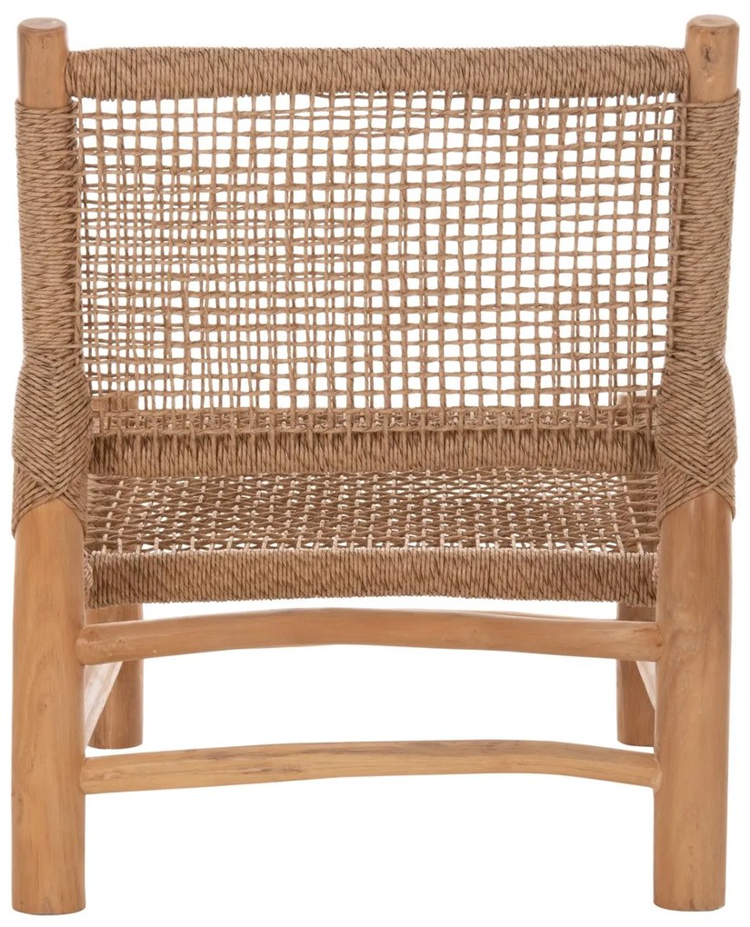 Καρέκλα LONDER C5986 Ξύλο TEAK σε Φυσικό και Συνθετικό Rattan 63x77x77Υ εκ. 63x77x77 εκ.