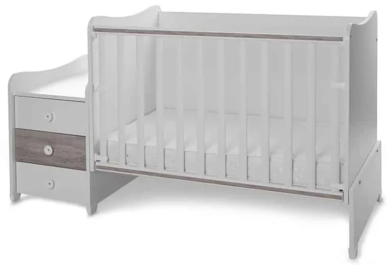 Πολυμορφικό βρεφικό κρεβάτι  MAXI PLUS  White + Artwood 10150580043P  Lorelli