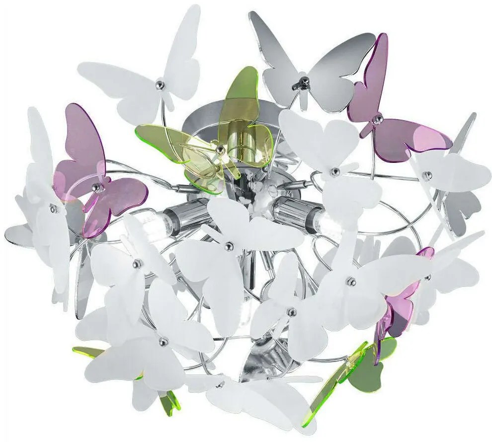 Φωτιστικό Οροφής - Πλαφονιέρα Butterfly R60213017 3xG9 28W Φ45 28cm Chrome RL Lighting Metal,Acrylic