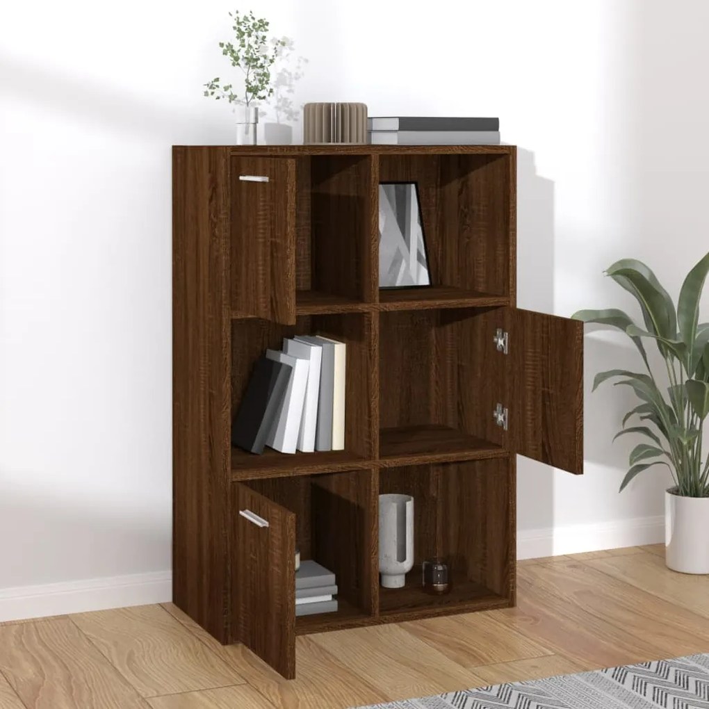 vidaXL Ντουλάπι Αποθήκευσης Καφέ Δρυς 60 x 29,5 x 90 εκ.