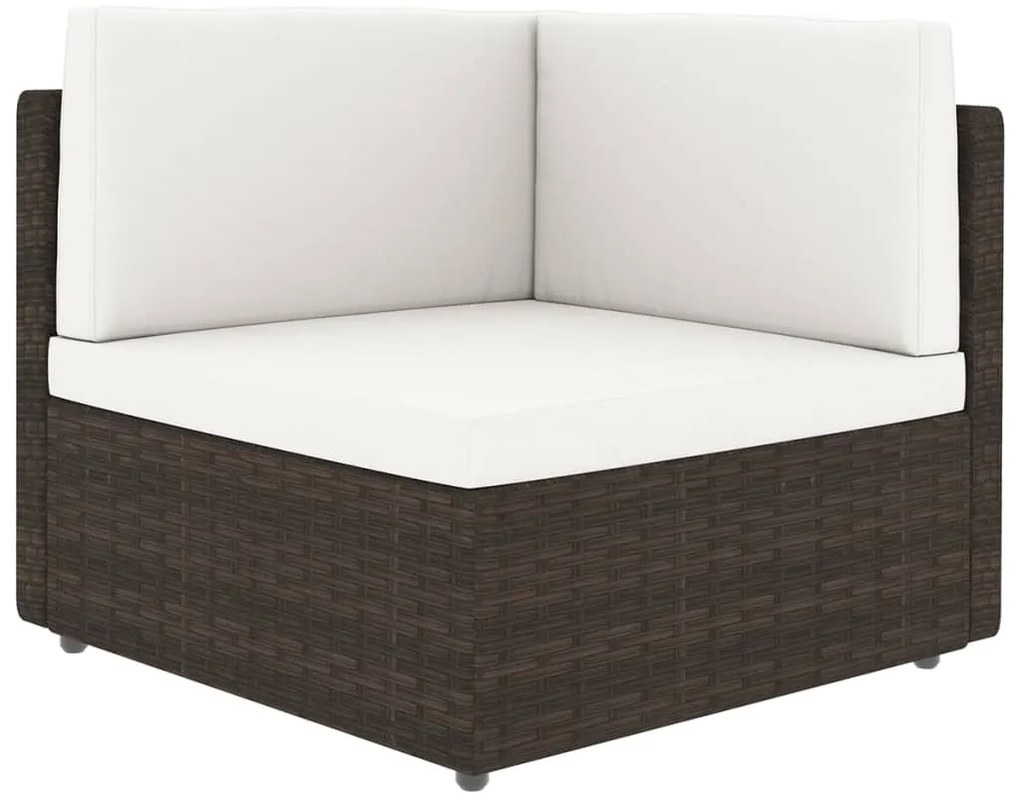 vidaXL Σαλόνι Κήπου 14 Τεμαχίων Καφέ από Συνθετικό Ρατάν με Μαξιλάρια