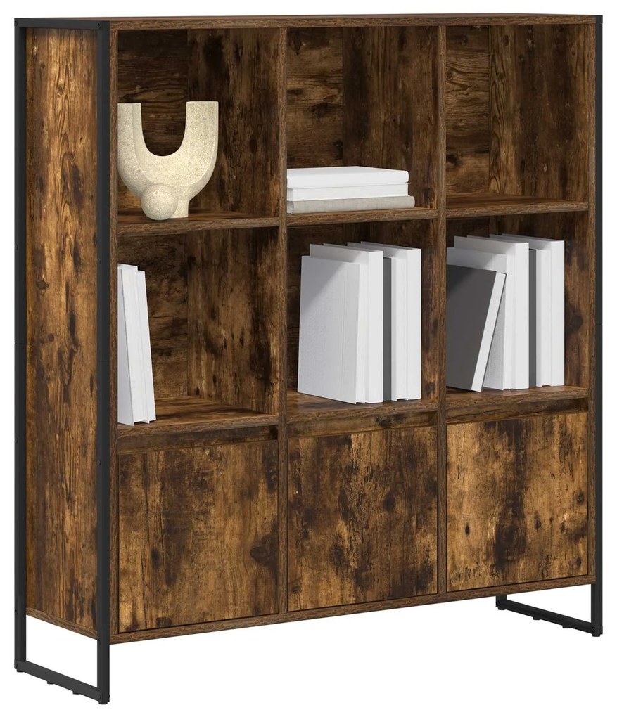 vidaXL Βιβλιοθήκη 2 pcs Καπνιστό Δρύς 99,5 x 30 x 108,5 εκ