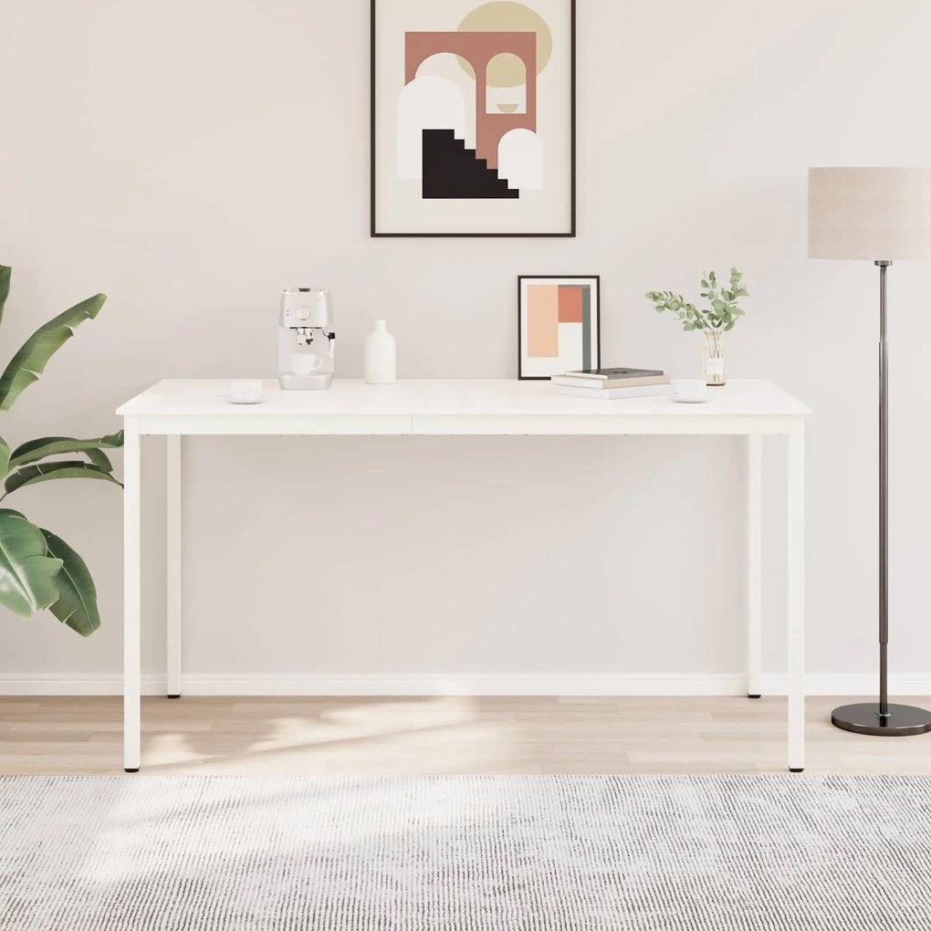 vidaXL Τραπέζι μπαρ Λευκό 110 x 55 x 105 εκ. Στερεά ξυλεία πεύκου