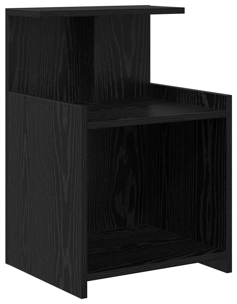 vidaXL Κομοδίνο Μαύρης Δρυς - 40 x 35 x 60 εκ. - Επεξεργασμένο Ξύλο
