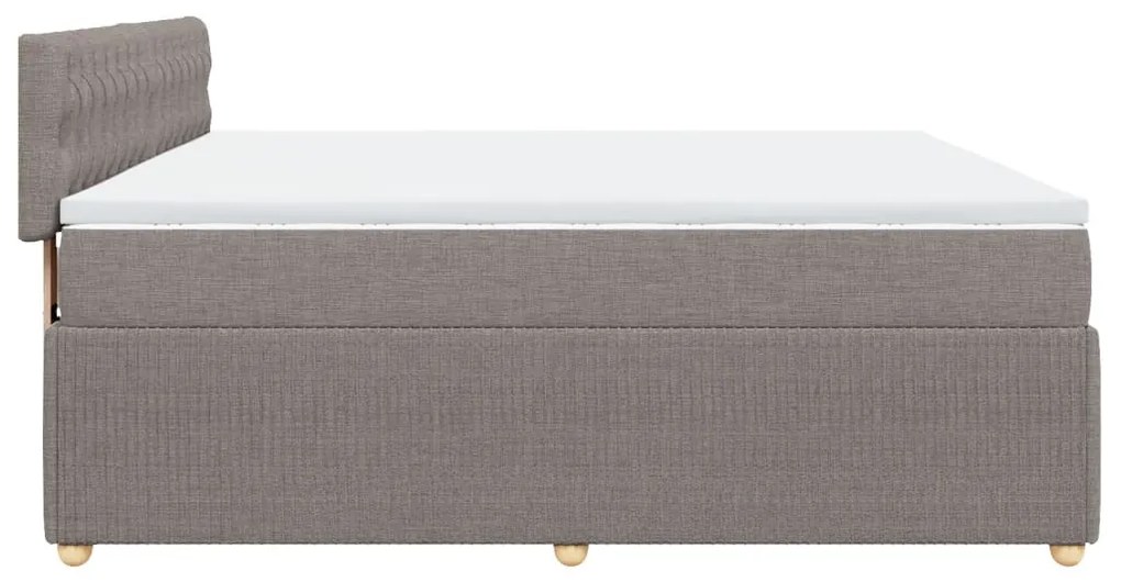 ΚΡΕΒΑΤΙ BOXSPRING ΜΕ ΣΤΡΩΜΑ TAUPE 200X200 ΕΚ. ΥΦΑΣΜΑΤΙΝΟ 3289874