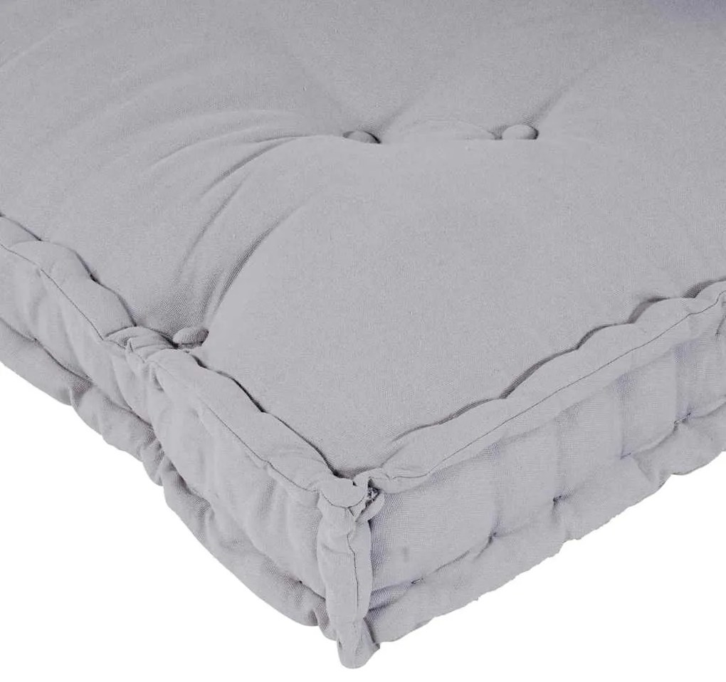vidaXL Μαξιλάρι για καναπέ παλέτας 2 pcs Γκρι ύφασμα
