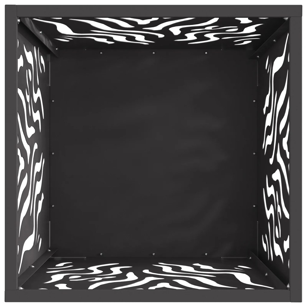 vidaXL Τζάκι Τετράγωνο Μαύρο 40x40x40 εκ. Ατσάλι