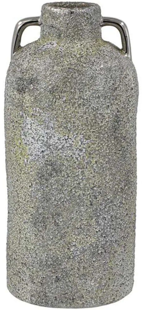 Βάζο 0024-125-165 14x30cm Silver-Grey Κεραμικό