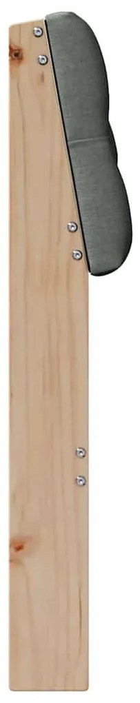 vidaXL Ταπετσαρισμένο κεφαλάρι Σκούρο Γκρι 90 cm Στερεά ξυλεία πεύκου