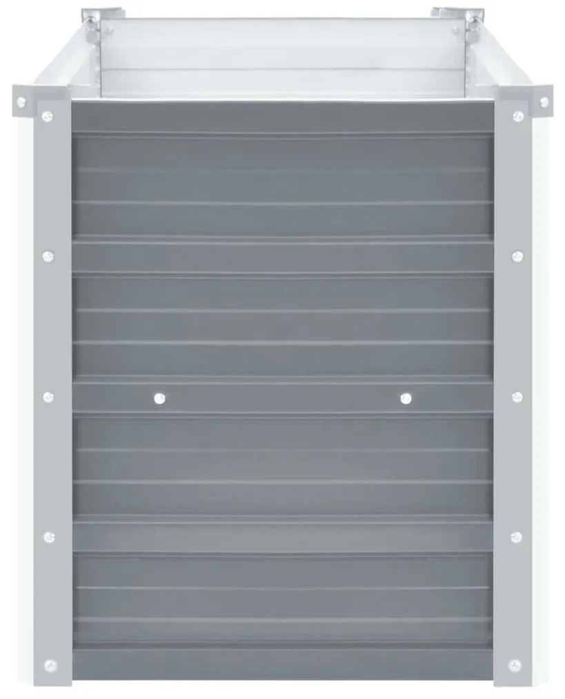 vidaXL Ζαρντινιέρα Υπερυψωμένη Γκρι 160x40x45 εκ. Γαλβανισμ. Χάλυβας