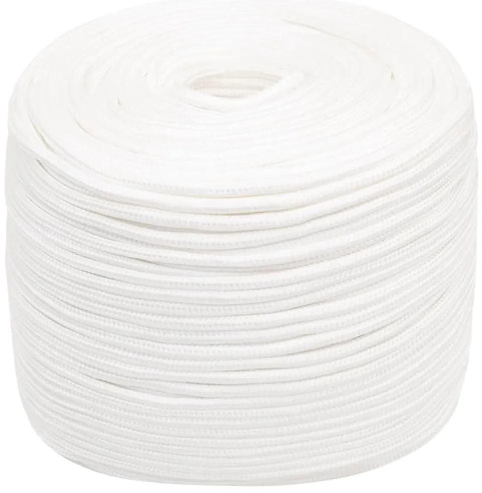vidaXL Σχοινί Ναυτιλίας Ολόλευκο 6 χιλ. 25 μ. από Πολυπροπυλένιο