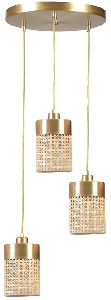 Φωτιστικό Οροφής Zeus 941RTN1187 Φ30x70cm 3xE27 40W Gold Opviq