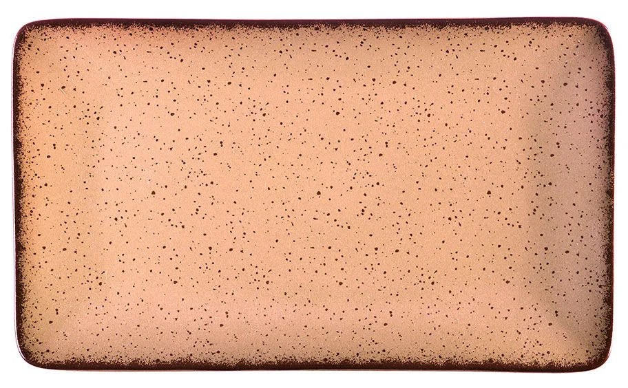 Πιατέλα Ορθογώνια Πορσελάνινη Terra Salmon 27x16cm - Estia