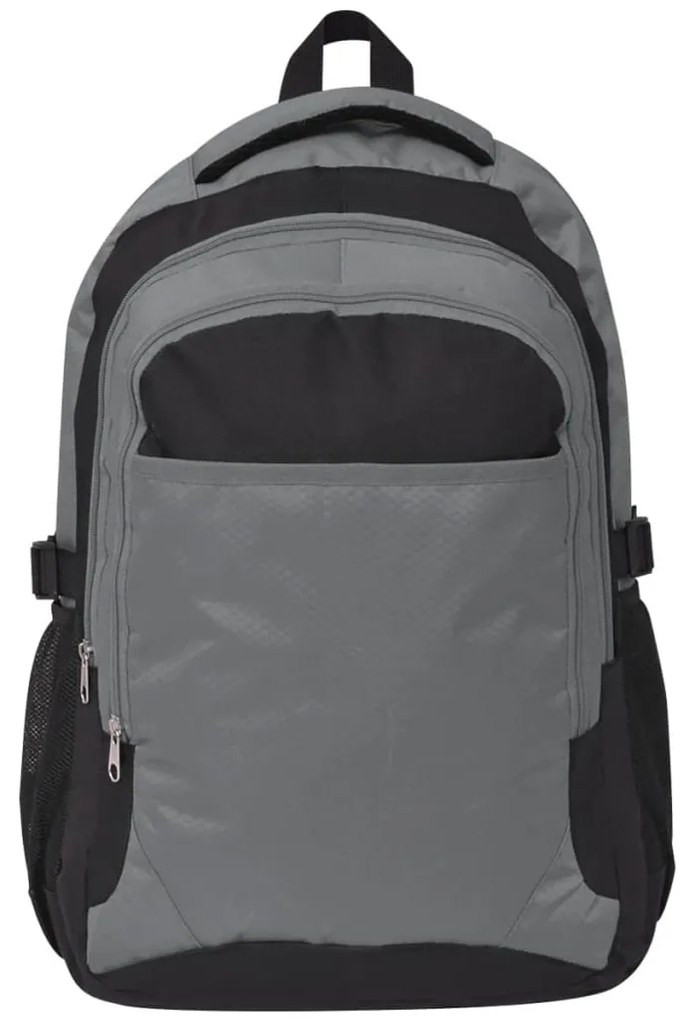 vidaXL Σακίδιο Πλάτης Σχολικό Μαύρο και Γκρι 40 Λίτρων