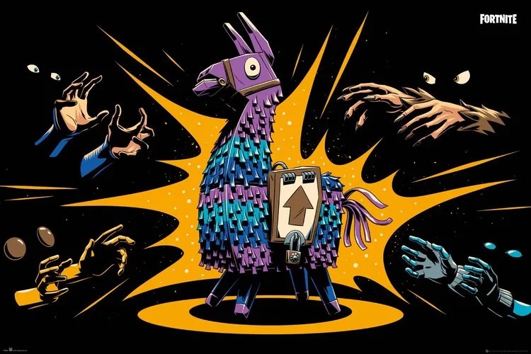 Αφίσα Fortnite - Loot Llama, (91.5 x 61 cm)