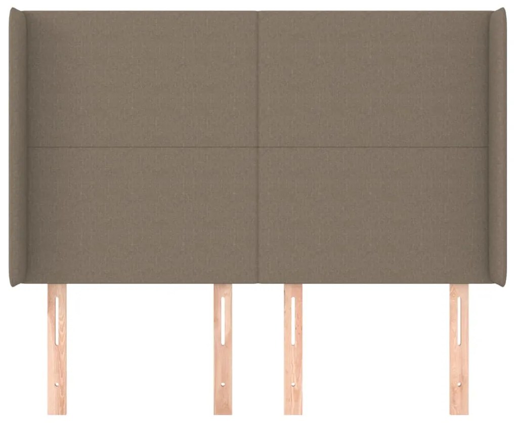 vidaXL Κεφαλάρι με Πτερύγια Taupe 147x16x118/128 εκ. Υφασμάτινο